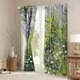 thumbnail image 3 of Manfei Jungle Tree Blackout Curtains Set of 2 (52x84 Each) for Teen, Cartoon Flower Floral Window Curtains, Oil Printing Artwork Curtains and Drapes, Curtains and Drapes Bedroom Decor, 3 of 6