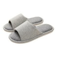 thumbnail image 2 of Quaouag Women's Summer Slippers Flax Cross House Shoes Indoor Breathable Outdoor Sandals, 2 of 3