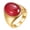 Gold Red, variant on Stainless Steel Cat Eye Ring for Women Minimalist Vintage Gemstone Band Retro Chatoyant Stone Jewelry Gold White Size 10