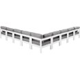 thumbnail image 3 of Meridian Furniture Nizuc Grey Outdoor Patio Modular Sectional, 3 of 8