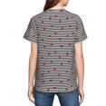 thumbnail image 7 of Wukai Ladybugs on Black and White Striped Youth Unisex Short Sleeve T-Shirt for Boys, Girls, Teens, and Kids-Large, 7 of 7