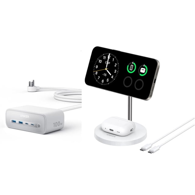 Estación de carga 7 en 1 Anker de 100 W, 3 AC, 4 USB, cable de 1,5 m