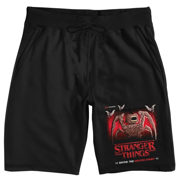 Stranger Things Mindflayer Adult Black Sleep Pajama Shorts-XS