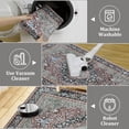 thumbnail image 5 of HOMERRY Foldable Area Rug 5' x 7' Washable Floral Geometric Rug Anti-Slip Backing Rugs for Living Room, Red/Black, 5 of 5