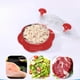 thumbnail image 2 of Picadora de pollo con tapa transparente, gran herramienta para picar pechuga de pollo, incluido tenedor cepillo, trituradora de carne visible, rojo, 2 of 7