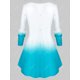 thumbnail image 2 of Más el tamaño de Ombre del color de la túnica camiseta Rosegal Mangas largas de talla grande, 2 of 5