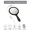 thumbnail image 4 of Transparent Double-Sided Hand Mirror with 1X/2X Magnification, 4 of 6