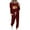 Red, variant on 2 Piece Shorts Sets for Women Casual Womens Sets 2 Piece Outfits Fall Women's Round Neck Long Sleeved Top+long Pants Home Sports Yoga Suit Set New & Trending