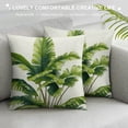 thumbnail image 3 of Creowell  Tropical Leaves Throw Pillow Covers Green Palm Leaf Decorative Pillow Cases Outdoor Cushion Covers for Sofa Couch Garden Home Decor 20x20in, 3 of 5
