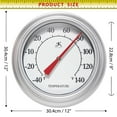 thumbnail image 3 of Infinity Instruments Essential Wall Thermometer - Silver, 12", 3 of 7