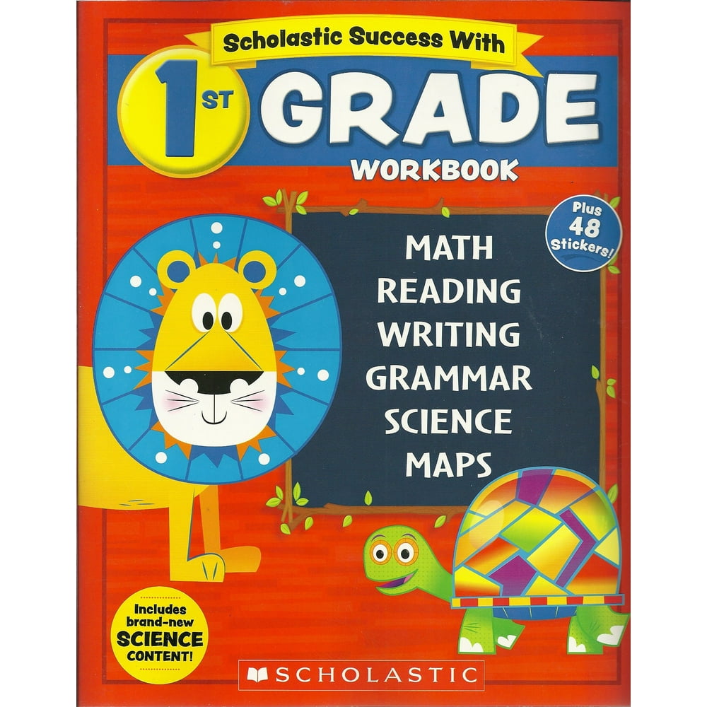 NEW 2018 Edition Scholastic 1st Grade Workbook with Motivational