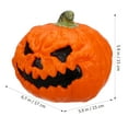 thumbnail image 2 of OUNONA 1Pcs Scary  Decorations Orange Pumpkin Light with LED and Battery Operated for Indoor Outdoor, 2 of 7