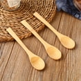 thumbnail image 4 of Cuchara de madera redonda de bambú Cuchara para sopa Cuchara para mezclar Utensilios de cocina de madera, 4 of 8