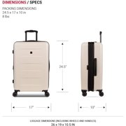 SwissGear 8020 Eclipse Hardside أمتعة قابلة للتوسيع مع عجلات دوارة ، كريم ، فحص كبير 27 بوصة