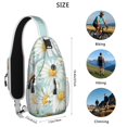thumbnail image 4 of Sac à Bandoulière Boho Tropical avec Motif de Fleurs Aquarelle, Sac à Dos Léger et Durable avec Sangle Réglable, Multiples Compartiments, Design Artistique pour Activités Extérieures, 4 of 6