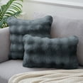 thumbnail image 2 of REGALWOVEN 1 Pc Faux Fur Cozy Decorative Throw Pillow Case Luxury Soft Modern Plush Pillowcase Black 18" x 18", 2 of 7