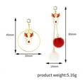 thumbnail image 3 of Teissuly New Trendy Plush Ball Christmas Ornaments Asymmetric Ladies Earrings, 3 of 6
