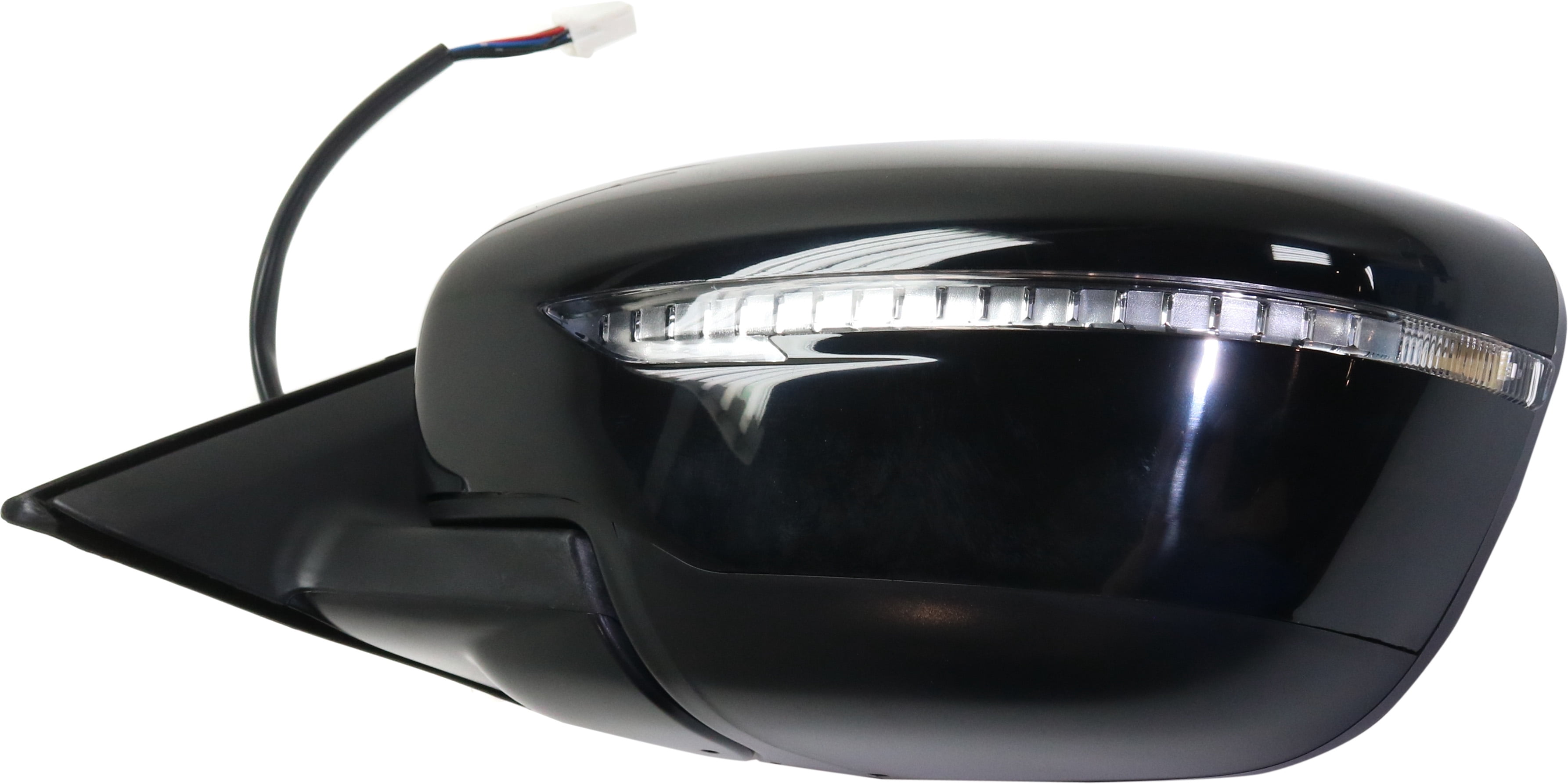 Mirror Compatible With 2014-2016 Nissan Rogue Left Driver Side Heated In-housing Signal Light Paintable Kool-Vue