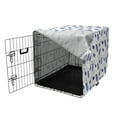 thumbnail image 3 of Insects Dog Crate Cover, Beetles and Bugs Doodle Ants of Leaves Nature Foliage Wildlife, Easy to Use Pet Kennel Cover Small Dogs Puppies Kittens, 7 Sizes, Dark Blue Ceil Blue, by Ambesonne, 3 of 6