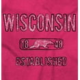 thumbnail image 2 of Wisconsin Distressed Badger Stenciled Hoodie Sweatshirt Women Men Brisco Brands S, 2 of 6