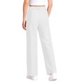 thumbnail image 4 of Girls High Waist Draped Straight Leg Trousers Casual Suit Style Pants with Pleated Front and Functional Pockets, 4 of 6