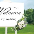 thumbnail image 4 of Artificial Wedding Arch Flowers for Wedding Sign,Set of 2 for Wedding Welcome Ceremony Sign,Faux Floral Swags,Wedding, Banquet and Reception Backdrop Floral Decoration (White), 4 of 6