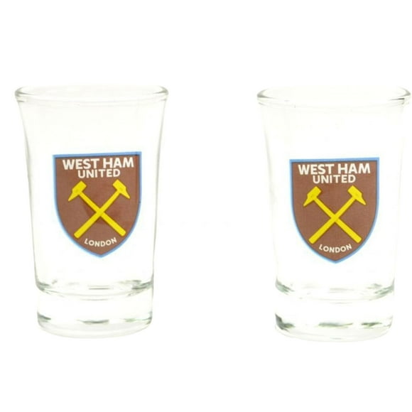 West Ham United FC Ensemble de Verres à Shot (Lot de 2)