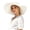 White, variant on Shadoumai Womens Wide Brim Sun Hat Cotton Linen UPF 50  Outdoor Travel Beach Hats Ponytail Packable Adjustable Bucket Hat