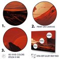 thumbnail image 3 of Designart "Volcanic Landscape In Red And Grey II" Volcano Floater Framed Canvas Wall Art, 3 of 5