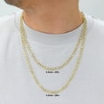 thumbnail image 2 of Nuragold 14k Real Yellow Gold Figaro Link 5.5mm Diamond Cut Two Tone Pave Chain Necklace (16"-30") Italian Jewelry for Men & Women, 2 of 9