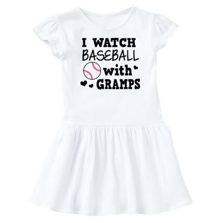 

Inktastic I Watch Baseball with My Gramps Gift Baby Girl Dress