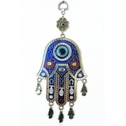 Blue Evil Eye Hamsa Hand Home and Office Decor Hanging Ornament Blessing Gift