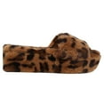 thumbnail image 2 of Bamboo Women's Furry Platform Wedge Sandal, Leopard ,  7 M US, 2 of 6