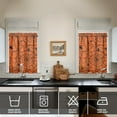 thumbnail image 2 of Spooky Halloween Tier Curtains Set of 2, with Pumpkin and Black Cat Print, Vintage Horror Semi-Sheer Window Panels 27.5x36in(70x90cm) Kitchen Curtains, 2 of 4