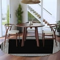 thumbnail image 4 of Black White Round Area&nbsp;Rug 5ft Geometric Greek Key Bordered Abstract Art Non-Slip&nbsp;Washable Circle Rugs Soft Felt Indoor Floor Mat for Bedroom Kitchen Living Room Bathroom, 4 of 9