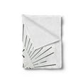 thumbnail image 2 of Saying Soft Flannel Fleece Blanket, Minimalist Monochromatic Tribal Boho Style Rays Lines and Interlace Arrows, Cozy Plush for Indoor and Outdoor Use, 60" x 80", Charcoal Grey White, by Ambesonne, 2 of 5