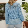 thumbnail image 4 of EDFBUYKRS Women's Plus Size V-Neck Tee with Long Sleeves, Sizes S, 4 of 6