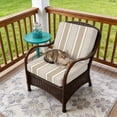 thumbnail image 2 of Outdoor Patio Cushion Covers 4 Pack Khaki White Stripes Patio Chair Cushion Covers with Ties and Zipper Modern Vertical Lines Waterproof Outdoor Seat Cushion Covers for Patio Furniture 20"x18", 2 of 5