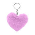 thumbnail image 2 of Valentine's Day Plush Heart Keychain - 3.14" Cute Furry Bag Charm for Women, Novelty Purse Accessory Gift for Her, Girls, Funny Keyring for Handbags & Backpacks, 2 of 6