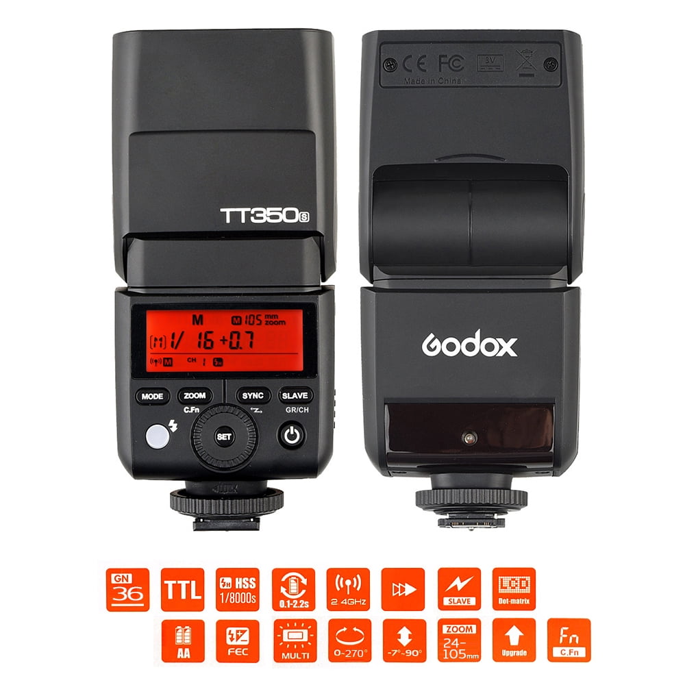 Godox TT350S TTL Camera Flash Speedlite 2.4G HSS GN36 Mini Thinklite for Sony Mirrorless Digital Camera