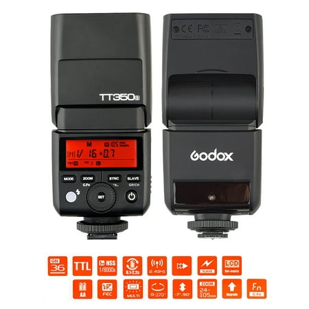 Godox TT350S Mini Portable Speedlite 2.4G Wireless Master & Slave 1/8000S HSS TTL Flash Speedlight for Sony A77II A7RII A7R A58 A99 ILCE6000L RX10 Mirrorless