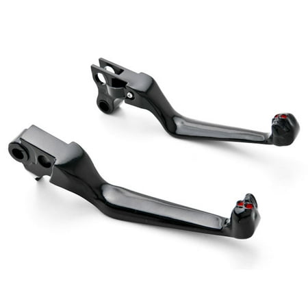 Brake System Parts Krator Black Clutch + Brake Skeleton Skull Hand Levers For 1996-2012 Harley Davidson FXDL Dyna Low Rider ()