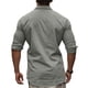 thumbnail image 3 of pstuiky camisetas de manga larga para hombre, Camiseta de manga larga con botones y cuello vuelto de color liso para hombre Tops de hombre m, 3 of 8