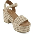 thumbnail image 4 of Soda Castle Women's Castle Jute Open Toe Ankle Strap Platform Wedge, 4 of 5