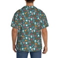 thumbnail image 3 of KLL Skull cute organ Print Men's Shirt Short Sleeve Button Down Summer Cuba Beach Shirts- 4X-Large, 3 of 5
