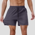 thumbnail image 6 of RYDCOT Mens Casual Shorts 9 inch Inseam Stretch Beach Shorts Elastic Waist Drawstring Summer Solf Shorts Dark Gray, 6 of 6