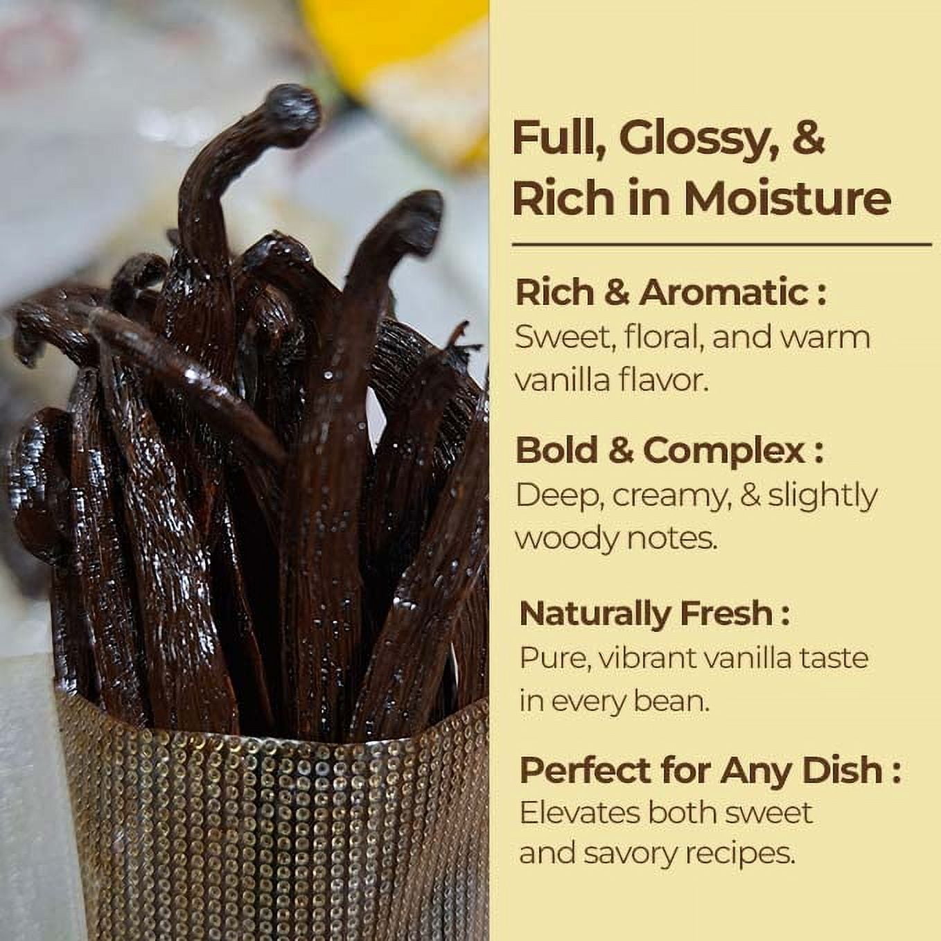 25 Vanilla Beans Grade a+, Whole Vanilla  Bean Pods for  Making Extract &  Baking, 6-8 inches,  Non-GMO. by Akshit