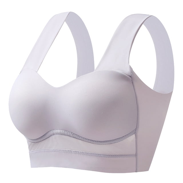 PEASKJP Seamless Bras for Women Plus Size Underwire Smooth Full Coverage Seamless Bras, Gray L