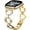 Gold, variant on REQO Bling Bands Compatible Fitbit Versa 4 3/Sense 2 1Metal Wristband Strap with Diamond Matt stainless steel Bracelet adornment band for Fitbit Versa 4 3/Sense 2 smart watch