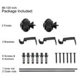 thumbnail image 6 of UTOPIA ALLEY Wall Mounted 3/4 Inch Curtain Rod - Curtain Rods For Windows 86 to 120 Inch, Adjustable Drapery Rods, Black Curtain Rods, Bedroom Curtain Rods, Tapestry Poles (Black, 86"-120"), 6 of 9